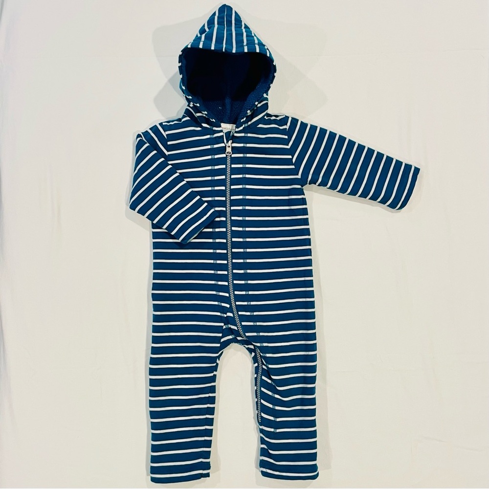 Hanna Andersson Bunting Boys 18-24M Girls 2-In-1 Reversible Coveralls Trek Teal